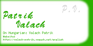 patrik valach business card